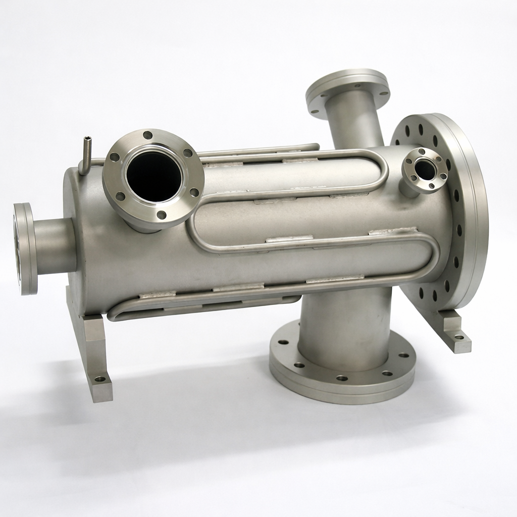 Custom vacuum chambers used in vacuum applications. Designed and manufactured to meet customer specifications and needs.